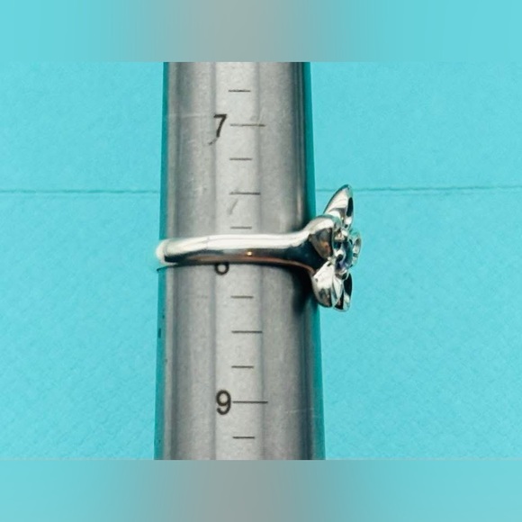 Tiffany & Co. Sterling Silver Iolite Vintage Flower Ring - Picture 9 of 9